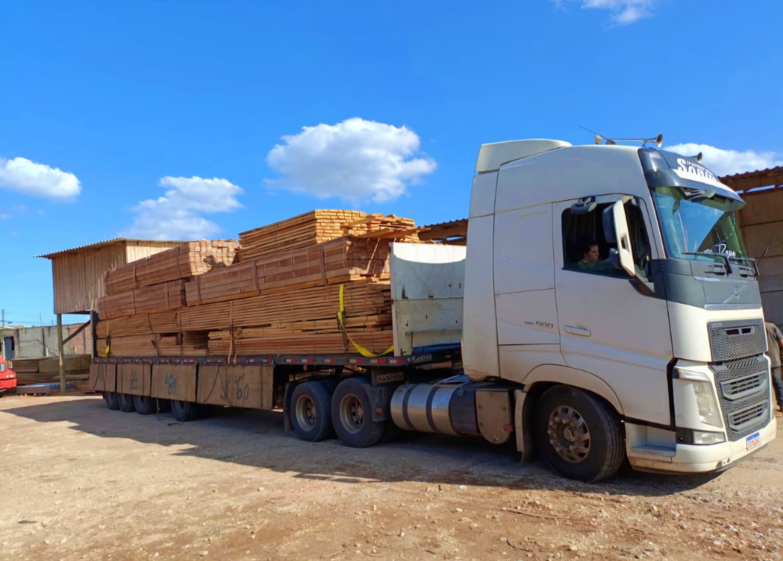 Caminhão Carga de Madeira